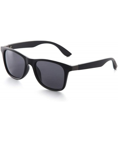 Square Unisex Polarized Sunglasses For Women Men Classic UV400 Brand Designer Sun Glasses - Black - CB196A0A27M $13.10