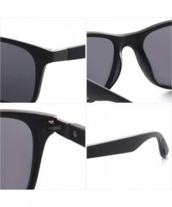 Square Unisex Polarized Sunglasses For Women Men Classic UV400 Brand Designer Sun Glasses - Black - CB196A0A27M $13.10