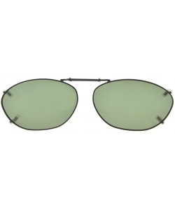 Rectangular Metal Frame Rim Polarized Lens Clip On Sunglasses 2"x1 5/16" - G15 - CU184OYW4TL $10.40