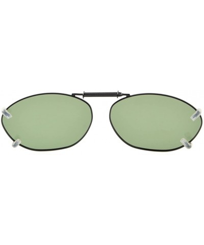Rectangular Metal Frame Rim Polarized Lens Clip On Sunglasses 2"x1 5/16" - G15 - CU184OYW4TL $10.40