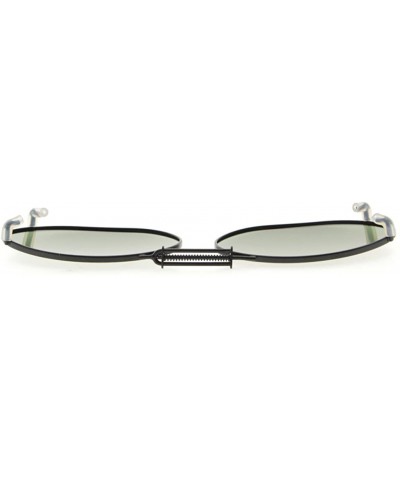 Rectangular Metal Frame Rim Polarized Lens Clip On Sunglasses 2"x1 5/16" - G15 - CU184OYW4TL $10.40