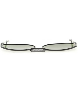 Rectangular Metal Frame Rim Polarized Lens Clip On Sunglasses 2"x1 5/16" - G15 - CU184OYW4TL $10.40