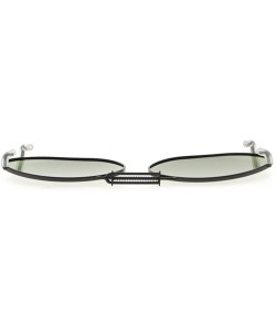 Rectangular Metal Frame Rim Polarized Lens Clip On Sunglasses 2"x1 5/16" - G15 - CU184OYW4TL $10.40