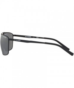 Sport Men's An3080 Maboneng Rectangular Metal Sunglasses - Black Rubber/Grey Mirror Silver - CI18OWAUG6U $45.72