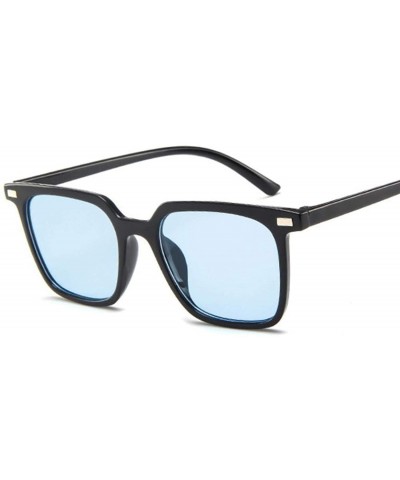 Oversized Hot Sell Fe Vintage Sunglasses Women Oversized Big Size Sun Glasses For Female Shades Black UV400 - Blackyellow - C...