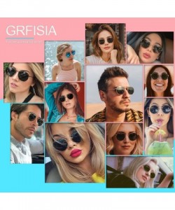 Round Small Round Polarized Sunglasses Women and Men Vintage Hexagon Square Sun glasses UV400 Protection - CX197CSHU7T $40.72