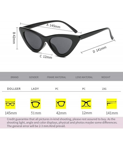 Cat Eye Sunglasses for Women VintageRetro Style Plastic Frame UV 400 ...