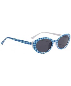Goggle Retro Sunglasses Female Thick Frame Printed Clout Goggles Eyewear - Plaid - CR199AZIHWQ $12.23