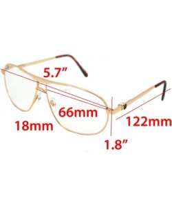 Aviator Vintage Classic Aviator Metal Reading Glasses - Gold / Clear Reading Glasses Rj8026 - CE12H48YWV5 $20.16