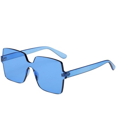 Aviator Oversized Square Sunglasses Women Vintage Uv Protection Glasses - Transparent Frame Designer by 2DXuixsh - E - CG18S8...