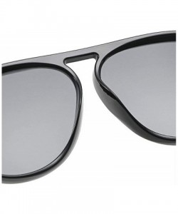 Oversized New retro big box fashion frog mirror unisex trend luxury brand designer sunglasses UV400 - Black - CF18M90EMOY $8.89