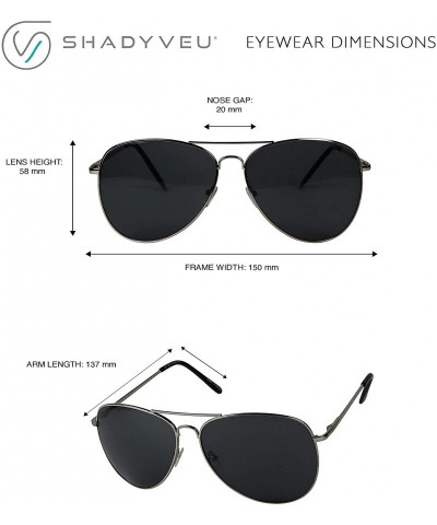 Oversized Oversized Aviator Sunglasses XL Wide Pilot Vintage Teardrop Frame Extra Large Shades - CJ12FA8931T $11.04