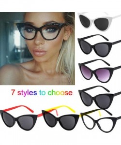 Square Fashion Retro Cat Eye Sunglasses Sexy Sunglasses Women Sunglasses For Unisex Adults Kids Travel Beach - D - CD196ESM99...