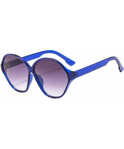Oval Fashion Sunglasses for Women 100% UVA/UVB Protection Driving Sun Glasses for Fishing Riding Outdoors - B - CQ18U8LK5EW $...