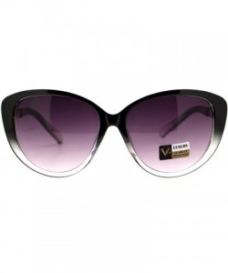 Oversized Oversized Butterfly Cateye Sunglasses Womens Designer Fashion Shades - Black Clear - CI1804DH2C8 $10.27