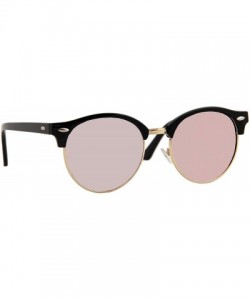 Sport Classic Sunglasses Vintage Durable Fashion Inspired Semi-Rimless Round Frame Mirror Stylish Trendy - CP18G8RCI63 $11.85