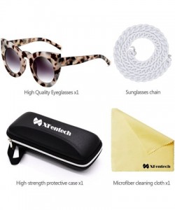 Oval Fashion Retro Party Cat Eye Style Women's Oversized Sunglasses Eyewear With Chain - Style a 6 - CT18ERKELSE $12.29