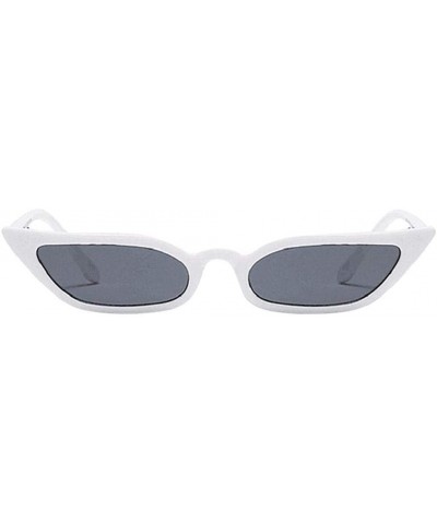 Aviator Women Vintage Cat Eye Sunglasses Retro Small Frame UV400 Eyewear Fashion Ladies - White - CN18RYIK7C2 $18.46