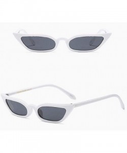Aviator Women Vintage Cat Eye Sunglasses Retro Small Frame UV400 Eyewear Fashion Ladies - White - CN18RYIK7C2 $9.56