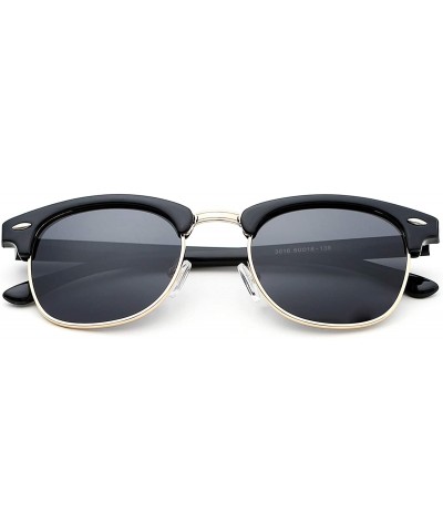 Semi-rimless Semi Rimless Polarized Sunglasses Classic Half Frame Sun Glasses for Women Men UV Protection - C1194TCZHO0 $14.67