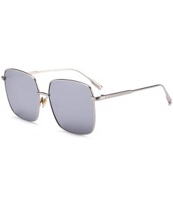Aviator New Brand Designer Celebrity Metal Men Oversized Sunglasses Random Color - Silver - CS18XQYZNTS $10.33
