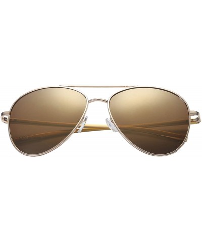 Wayfarer Classic Polarized Ultra Light Flex Hinge Aluminum Aviator Sunglasses - Aluminum Gold - Polarized Gold - CF188WZ0XXZ ...