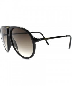 Aviator Classic 80s 90s Vintage Air Force Style Turbo Oversized Matte Sunglasses - Black - CH18932CZEL $14.86