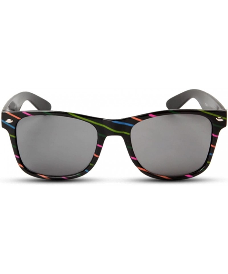 Goggle Sunglasses Black (Fancies By Sojayo the Stripe Collection) - C918C2KEUSW $8.70