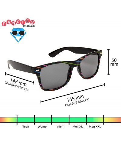 Goggle Sunglasses Black (Fancies By Sojayo the Stripe Collection) - C918C2KEUSW $20.30