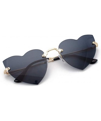 Oversized Polarized Protection Sunglasses Rimless Sunglass - Coffee - CN1902Q04S4 $22.61