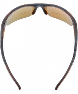 Rimless Unisex Sports Bifocal Half Rimless Sunglasses For Running Fishing - Brown - CG18CL439EE $18.56