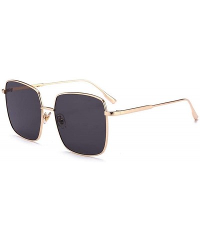 Aviator New Brand Designer Celebrity Metal Men Oversized Sunglasses Random Color - Silver - CS18XQYZNTS $10.33