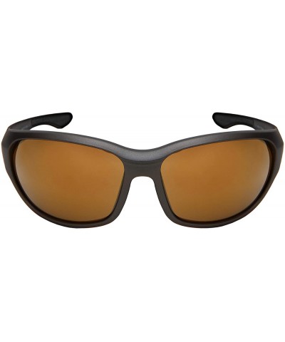 Sport Wrap Shaped Sport Sunglasses 570109MT - Matte Grey Frame/Gold Mirrored Lens - C018H3MOT53 $10.10