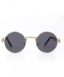 Round Station Round Metal Sunglasses Steam - CF18QHUHKLU $8.33