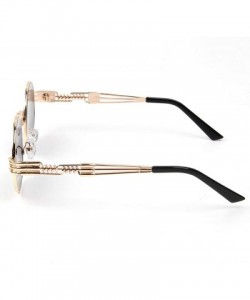 Round Station Round Metal Sunglasses Steam - CF18QHUHKLU $8.33