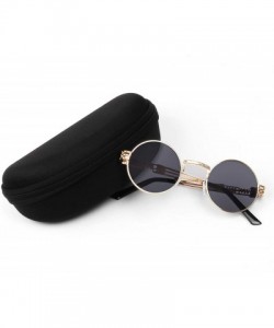 Round Station Round Metal Sunglasses Steam - CF18QHUHKLU $8.33