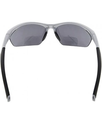 Semi-rimless Retro Mens Womens Sports Half-Rimless Bifocal Sunglasses - Pearly Silver - CU189AIQAGW $15.24