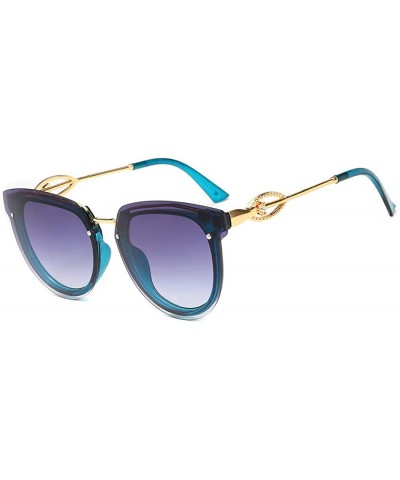 Aviator Fashion Diamond Women's Sunglasses - Women's Men's Cat Eye Sunglasses Frameless Sunglasses - F - CY18ROSL663 $37.75