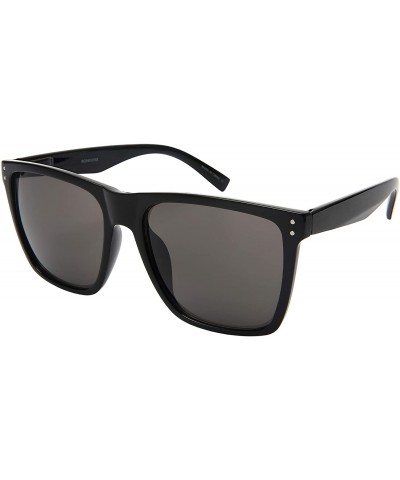 Oversized Extra Large Wide Rectangular Frame Polarized Sunglasses for Big Head with Spring Hinge 147-154 MM - CK1966N3249 $30.28
