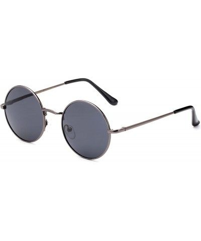 Round John Lennon Glasses Hippy 60's Vintage Retro Round Sunglasses & Clear Lens - 3 Pack - Mixed Lenses - C8184AYRY4H $23.50