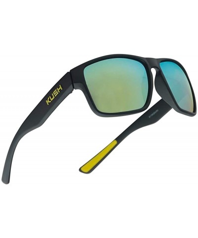 Square Classic Square Mirrored Wrap Around Sport Keyhole Soft Tip Sunglasses - Matte Black Frame - C118UEDGSUR $27.95