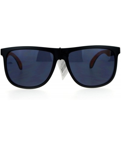Wayfarer Matte Soft Rubber Arm Thin Plastic Horned Mens Sunglasses - Orange - C512DST6DDT $9.23