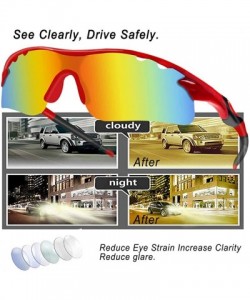 Goggle Glasses Driving Fashion Sunglasses Explosion proof - Red - CQ18W8CXZH8 $10.26