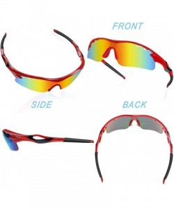 Goggle Glasses Driving Fashion Sunglasses Explosion proof - Red - CQ18W8CXZH8 $10.26