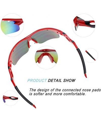 Goggle Glasses Driving Fashion Sunglasses Explosion proof - Red - CQ18W8CXZH8 $10.26