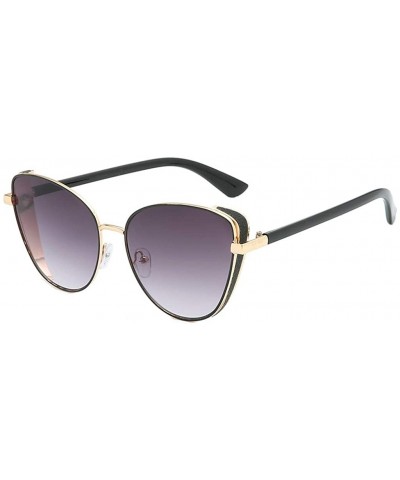 Round Polarized Sunglasses Women Men Retro Brand Sun Glasses - Gray - CU18UISU3HA $23.36