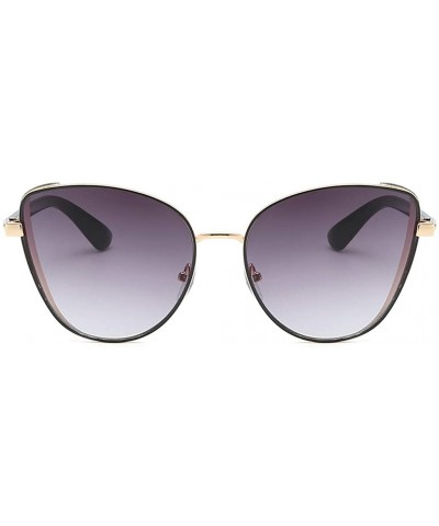 Round Polarized Sunglasses Women Men Retro Brand Sun Glasses - Gray - CU18UISU3HA $12.62