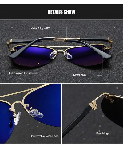 Aviator Polarized Aviator Sunglasses for Men Driving Fishing UV Protection - Black - CI18Y0UZUEH $12.48