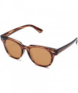 Round Square Polarized Sunglasses for Men and Women MEMORIES SJ2075 - C4 Brown Frame/Brown Lens - C618TA8S96I $13.23