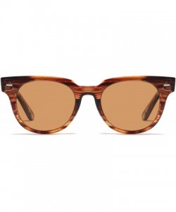 Round Square Polarized Sunglasses for Men and Women MEMORIES SJ2075 - C4 Brown Frame/Brown Lens - C618TA8S96I $13.23